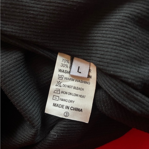 NWOT black long sleeve orange contrast cut out mockneck goth bodycon mini dress - Picture 5 of 7